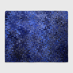 Плед флисовый Синий ультрамарин абстрактная текстура, цвет: 3D-велсофт
