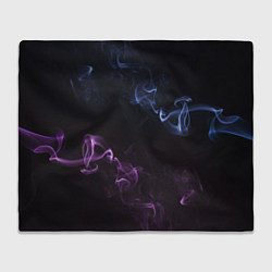 Плед флисовый Color black blue pink, цвет: 3D-велсофт