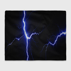 Плед флисовый Lightning blue, цвет: 3D-велсофт
