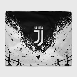 Плед флисовый Juventus брызги красок, цвет: 3D-велсофт