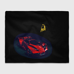Плед флисовый Lamborghini Diverso - motorsport, цвет: 3D-велсофт