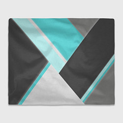 Плед флисовый Color black blue, цвет: 3D-велсофт