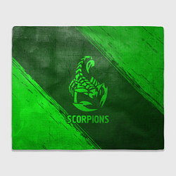 Плед флисовый Scorpions - green gradient, цвет: 3D-велсофт