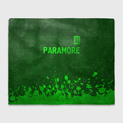 Плед флисовый Paramore - green gradient посередине, цвет: 3D-велсофт