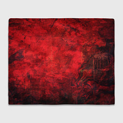 Плед Абстракция - red shabby wall