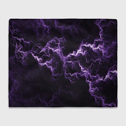 Плед флисовый Lightning purple flicker, цвет: 3D-велсофт