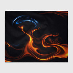 Плед флисовый The color is fire orange, цвет: 3D-велсофт