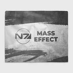 Плед флисовый Mass Effect - white gradient по-горизонтали, цвет: 3D-велсофт