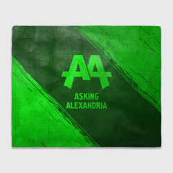 Плед флисовый Asking Alexandria - green gradient, цвет: 3D-велсофт