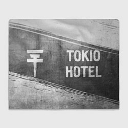 Плед флисовый Tokio Hotel - grey gradient по-горизонтали, цвет: 3D-велсофт