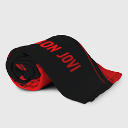 Плед флисовый Bon Jovi - red gradient по-горизонтали, цвет: 3D-велсофт — фото 2