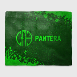 Плед флисовый Pantera - green gradient по-горизонтали, цвет: 3D-велсофт