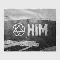 Плед флисовый HIM - grey gradient по-горизонтали, цвет: 3D-велсофт