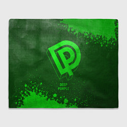 Плед флисовый Deep Purple - green gradient, цвет: 3D-велсофт