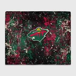 Плед флисовый Minnesota Wild NHL black, цвет: 3D-велсофт