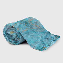 Плед флисовый Абстракция - light blue background with gray drops, цвет: 3D-велсофт — фото 2
