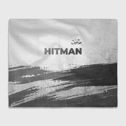 Плед флисовый Hitman - white gradient посередине, цвет: 3D-велсофт