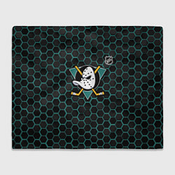 Плед флисовый Анахайм Дакс - черные соты, цвет: 3D-велсофт