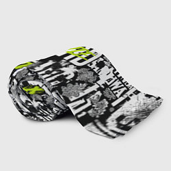 Плед флисовый Паттерн с надписями хасл, цвет: 3D-велсофт — фото 2