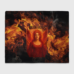 Плед флисовый Билли Айлиш из огня, цвет: 3D-велсофт