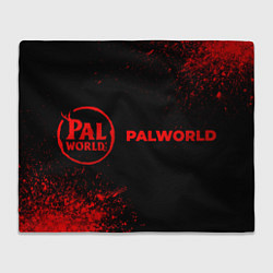Плед флисовый Palworld - red gradient по-горизонтали, цвет: 3D-велсофт