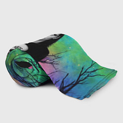 Плед флисовый Bones без зрачков держит череп в руках, цвет: 3D-велсофт — фото 2