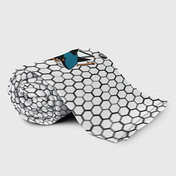 Плед флисовый Сан Хосе Шаркс - белые плиты, цвет: 3D-велсофт — фото 2