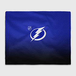 Плед флисовый Тампа Бэй Лайтнинг - синий градиент, цвет: 3D-велсофт