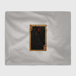 Плед флисовый Каллиста: дама червей, цвет: 3D-велсофт