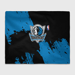 Плед флисовый Даллас Маверикс - брызги краски, цвет: 3D-велсофт