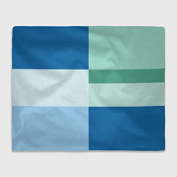 Плед флисовый Мятное небо колор-блок, цвет: 3D-велсофт