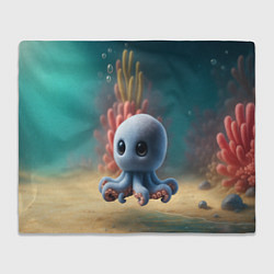 Плед флисовый Блуберрини Октопусини мем, цвет: 3D-велсофт