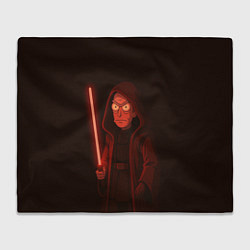 Плед флисовый Рик - владыка ситх, цвет: 3D-велсофт