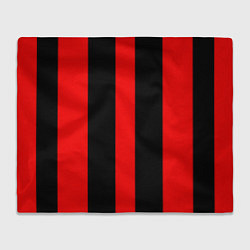 Плед флисовый Color black red lines, цвет: 3D-велсофт