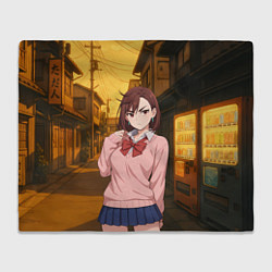 Плед флисовый Недовольная Сиратори Айра, цвет: 3D-велсофт