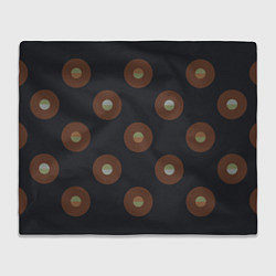 Плед флисовый Black coffee moon drops pattern, цвет: 3D-велсофт