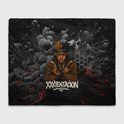 Плед флисовый XXXTentacion со скрещенными руками, цвет: 3D-велсофт