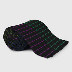 Плед флисовый Color black multicolored stripes, цвет: 3D-велсофт — фото 2
