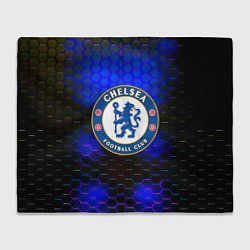 Плед флисовый Chelsea соты неоновые, цвет: 3D-велсофт