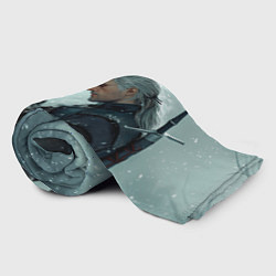 Плед флисовый Йеннифэр и Геральт в обнимку, цвет: 3D-велсофт — фото 2