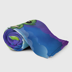 Плед флисовый Малыш инопланетянин с молоком, цвет: 3D-велсофт — фото 2