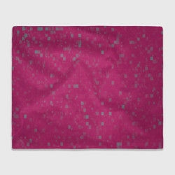 Плед флисовый Color pink brown squares, цвет: 3D-велсофт
