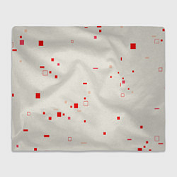 Плед флисовый Color white red shapes, цвет: 3D-велсофт