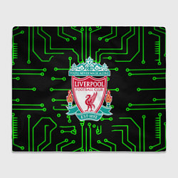 Плед флисовый Liverpool плата текстура, цвет: 3D-велсофт