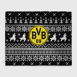 Плед флисовый Borussia x fortnite pattern, цвет: 3D-велсофт