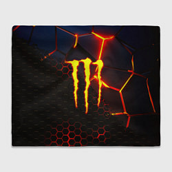 Плед флисовый Monster energy броня краски, цвет: 3D-велсофт