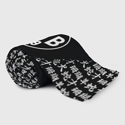 Плед флисовый Borussia китайские символы текстура, цвет: 3D-велсофт — фото 2