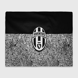 Плед флисовый Juventus отпечатки текстура, цвет: 3D-велсофт