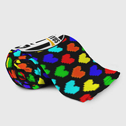 Плед флисовый Ювентус сердце паттерн, цвет: 3D-велсофт — фото 2