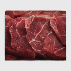 Плед флисовый Текстура мяса, цвет: 3D-велсофт